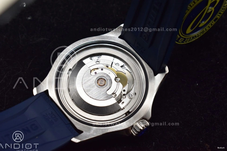 Best 1:1 Blue Rubber SS BLSF A2824 White Dial SuperOcean on Edition Automatic 42 Strap 0414